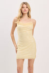 HALTER BACK STRAP BEADED MINI DRESS