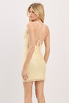 HALTER BACK STRAP BEADED MINI DRESS