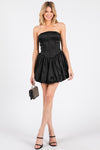 BLACK BUBBLE CORSET MINI