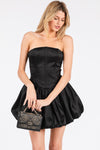 BLACK BUBBLE CORSET MINI