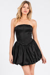 BLACK BUBBLE CORSET MINI