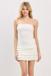 STRETCH TWILL TUBED MINI