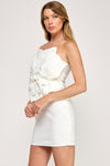FRONT FLOWER CREPE MINI