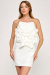 FRONT FLOWER CREPE MINI