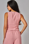 LINEN PINK VEST