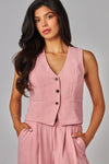 LINEN PINK VEST