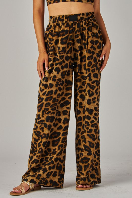 SILK LEOPARD PANT
