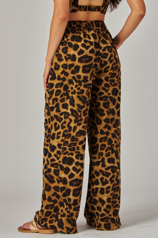 SILK LEOPARD PANT