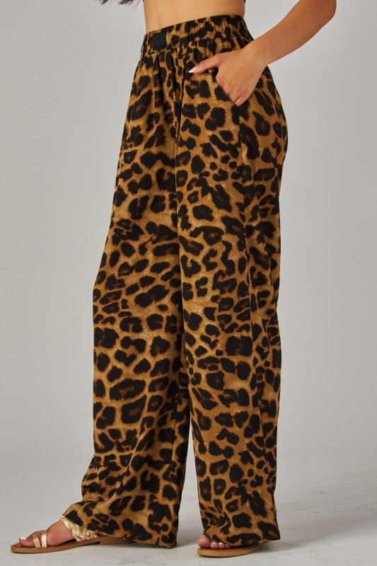 SILK LEOPARD PANT