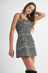 LEOPARD JACQUARD MINI DRESS