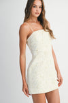 BEADED TWEED SPAGUETTI MINI