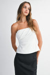 DRAPED TUBE BLOUSE