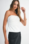 DRAPED TUBE BLOUSE