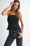 DRAPED TUBE BLOUSE