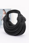 FAUX LEATHER ROPE BAG