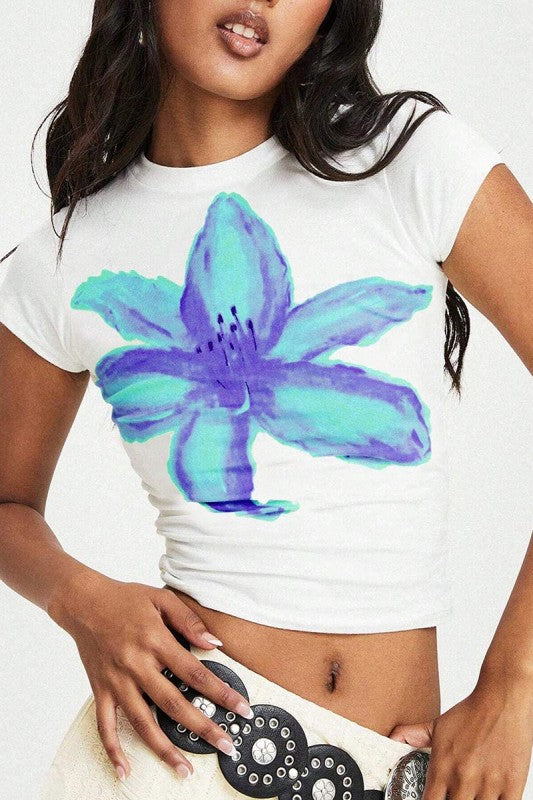 GRAPHIC FLORAL TEE