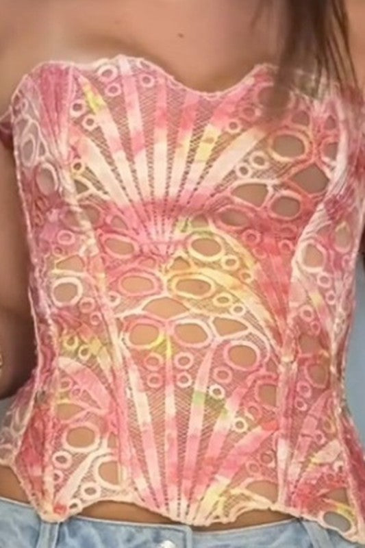 LACE BUSTIER TOP