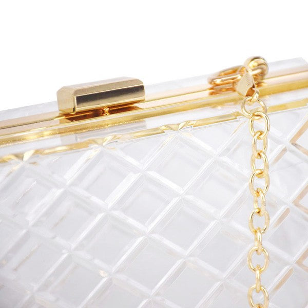 CLEAR ACRYLIC CLUTCH