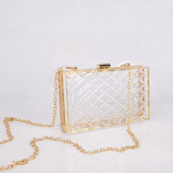CLEAR ACRYLIC CLUTCH
