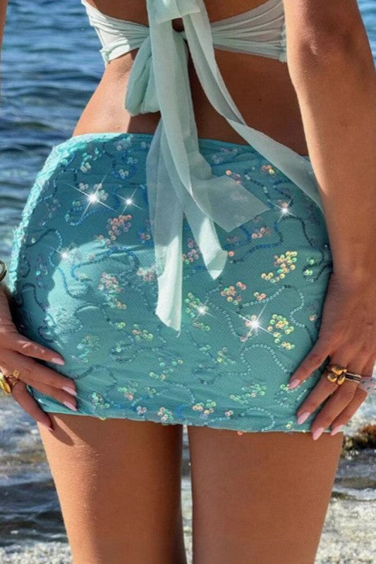 TURQ SEQUIN MINI