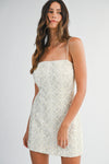 PEARL SEQUIN STRAP MINI