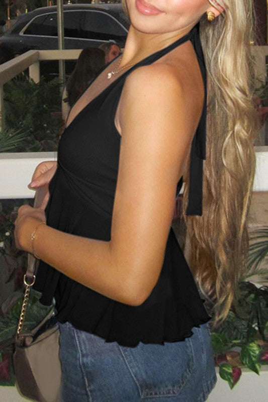 HALTER SHEER STAR CAMI