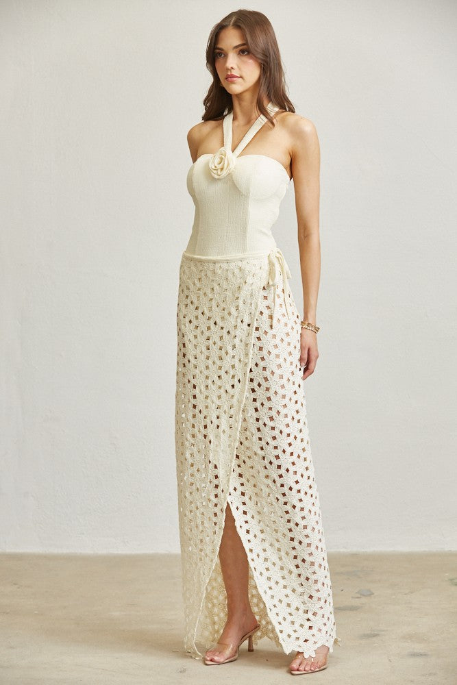 KNIT BODYSUIT SKIRT SET