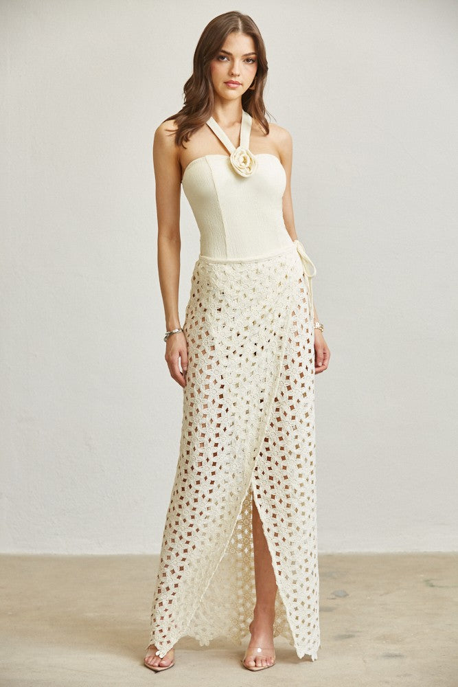 KNIT BODYSUIT SKIRT SET