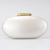 ROUND GOLD CLOSING CLUTCH