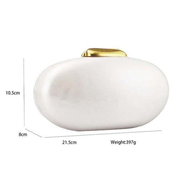 ROUND GOLD CLOSING CLUTCH