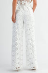 WHITE CROCHET PANT SET