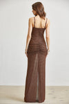 CHOCOLATE RHINESTONE MAXI