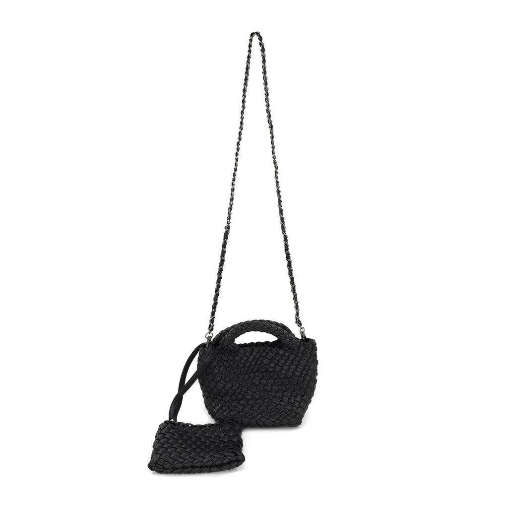BLACK BRAIDED BAG