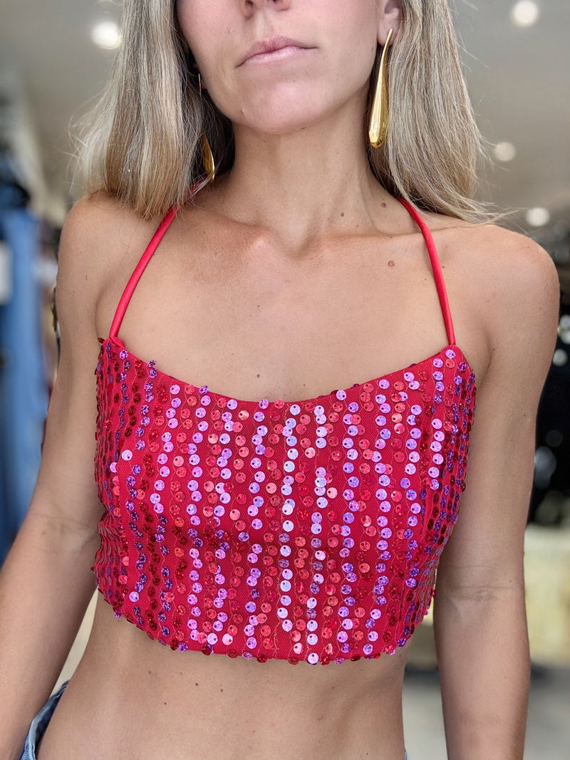 PAT SEQUIN TOP