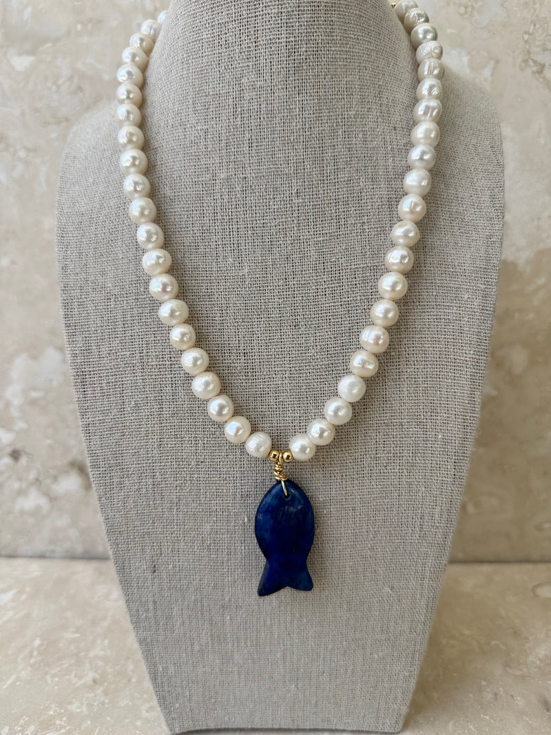 M3 PEARL FISH PENDANT