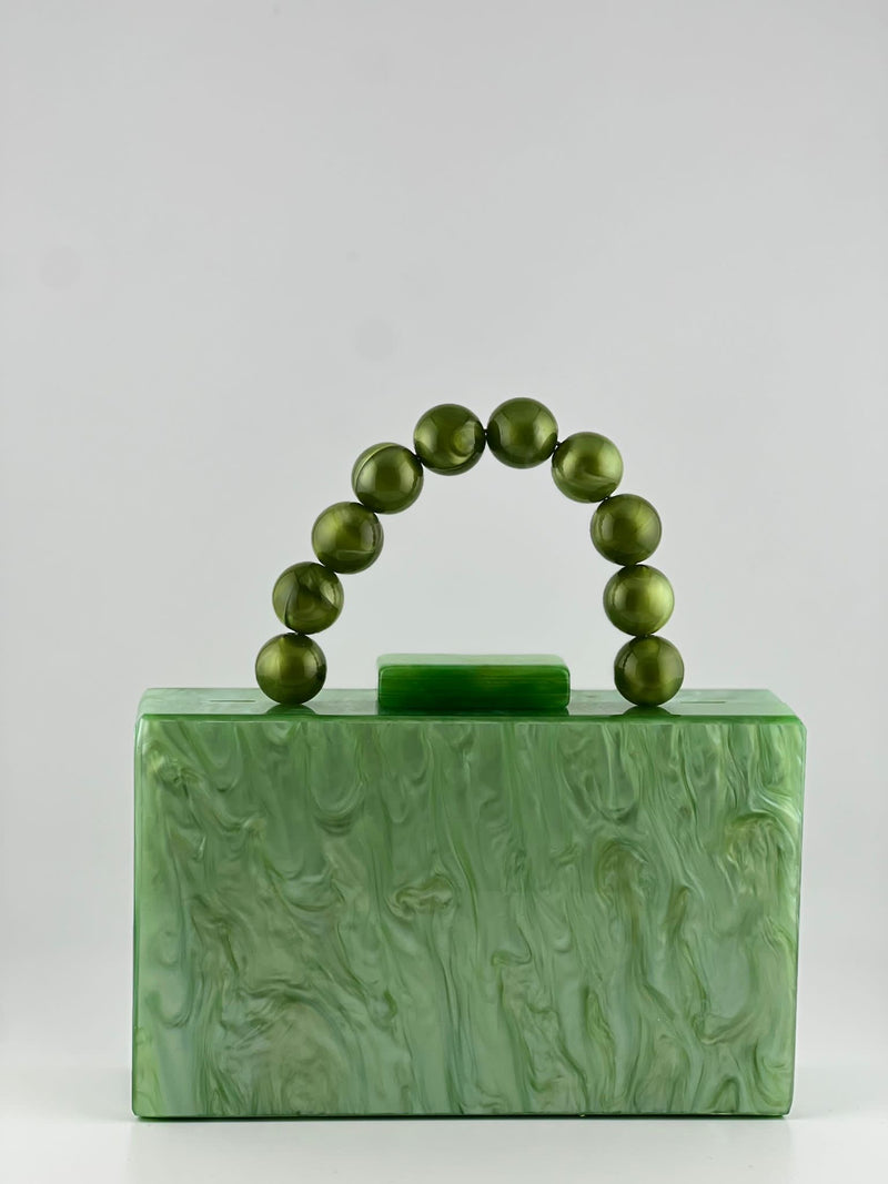 CIRCLE HANDLE MARBLE CLUTCH