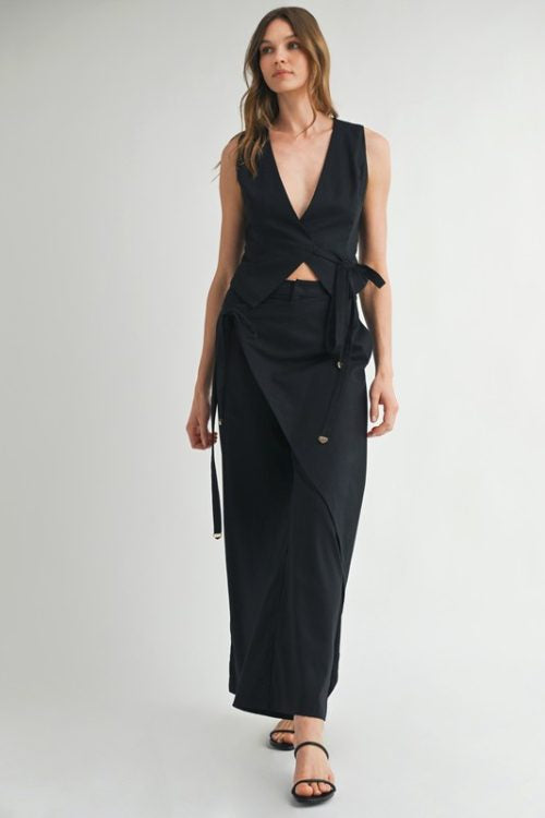 VEST ASSYMETRIC PANT SET