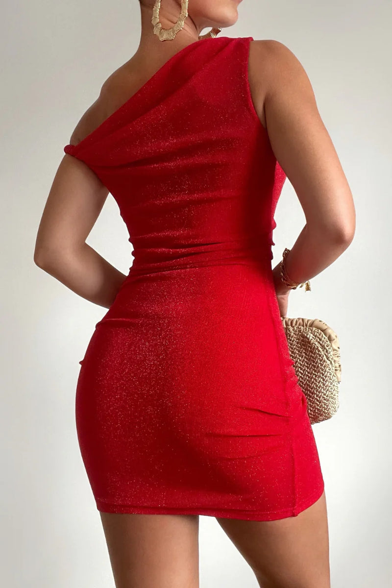 RED CHYNA MINI DRESS