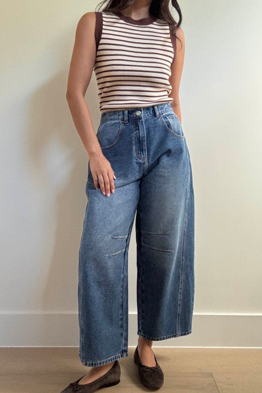 MID RISE DENM BARREL