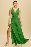 TWIST FRONT JERSEY MAXI