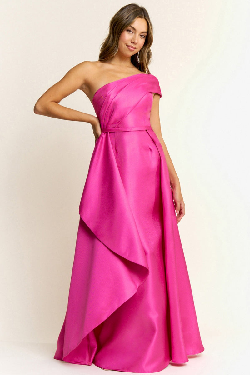 ONE SHOULDER TAFFETA 2 GOWN