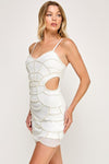 SEQUIN WHITE CUT OUT MINI