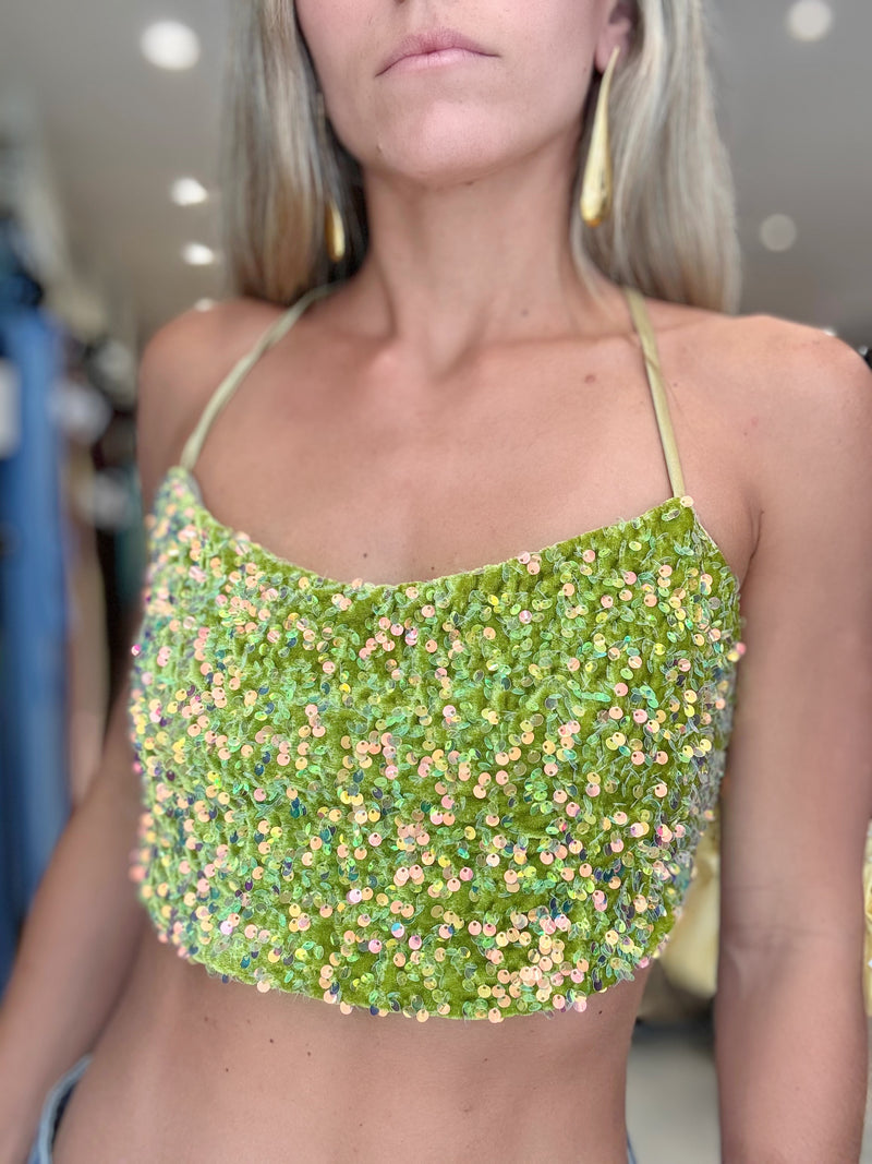 PAT SEQUIN TOP