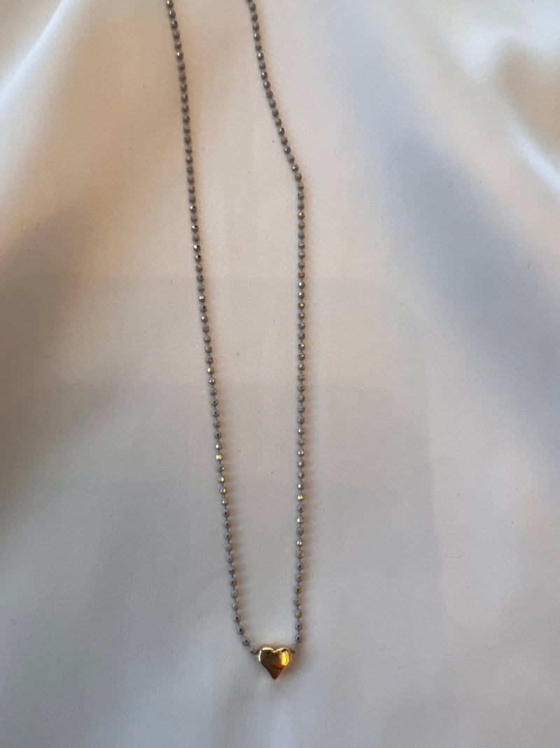 GREY STRING NECKLACE