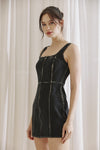 BLACK DENIM MINI DRESS