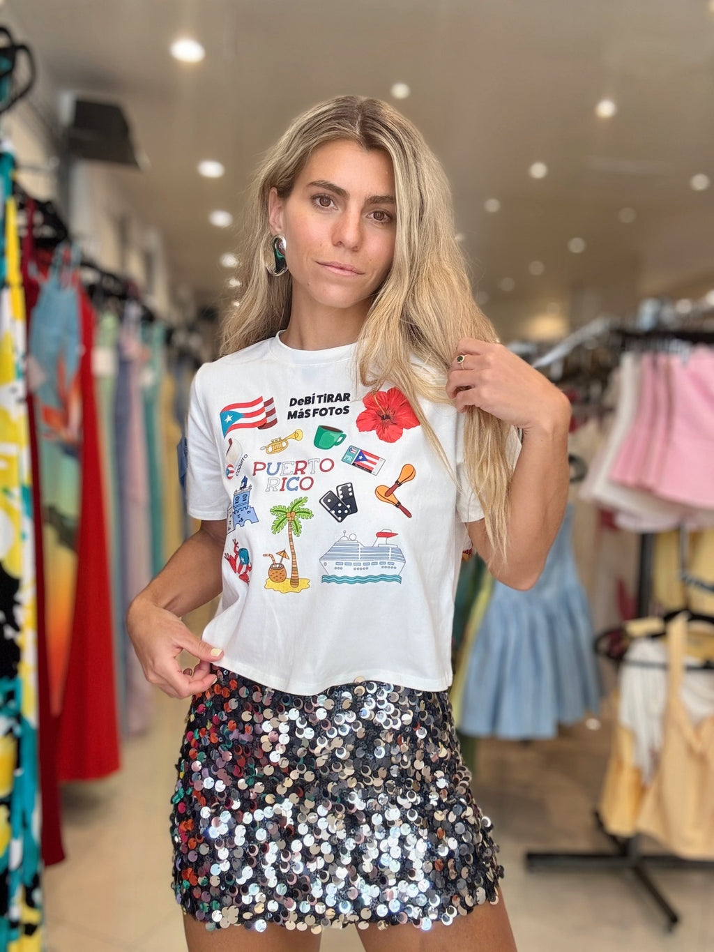 BRIA HELLO PUERTO RICO  CROP TOP