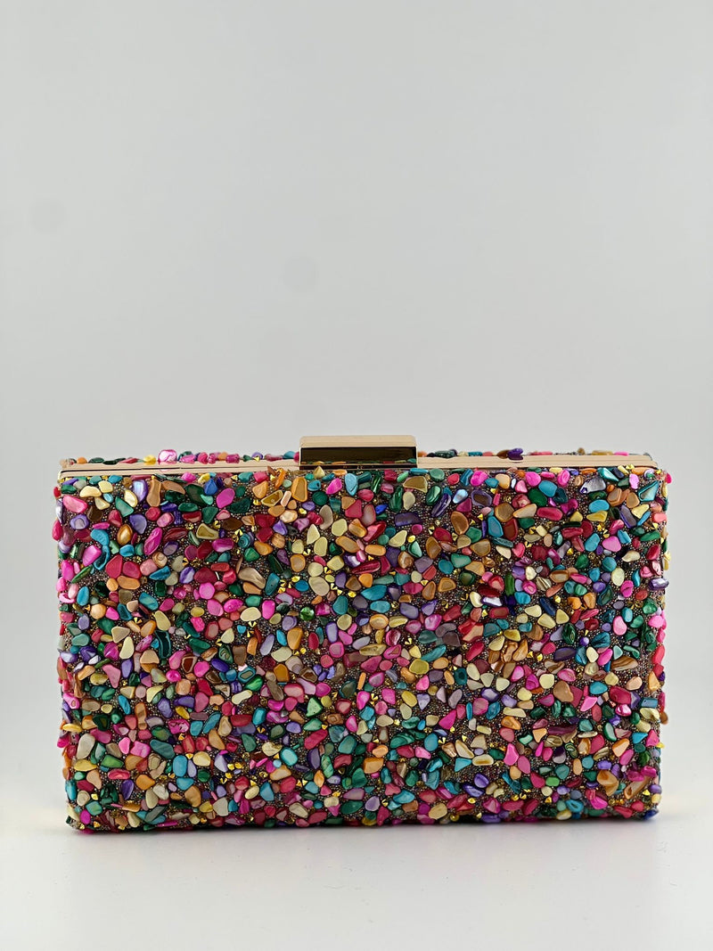 MULTI COLOR ROCK CLUTCH