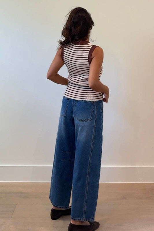 MID RISE DENM BARREL