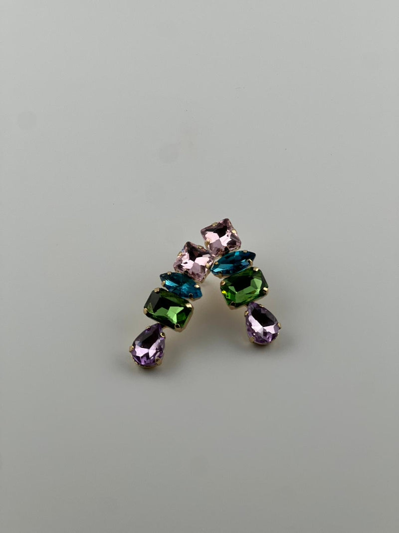 MULTI SHAPE STONE EARRING