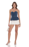 PEPLUM DENIM TOP